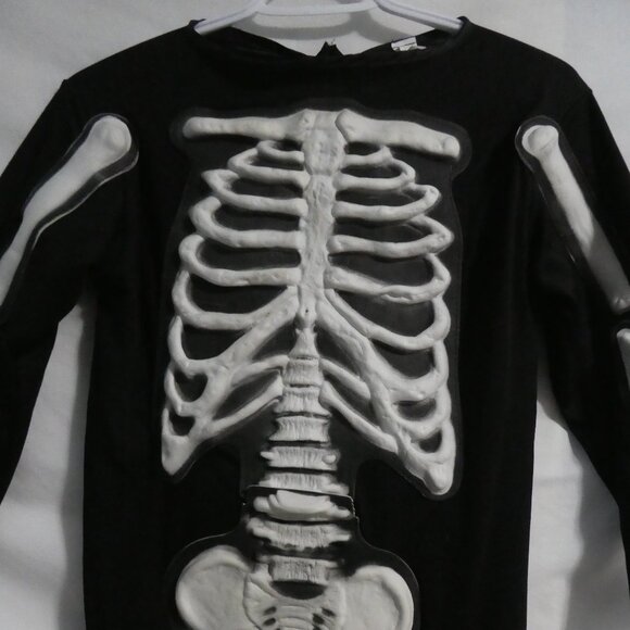 Black Skeleton Halloween Costume Without Skull, Gloves and Feet | Kids 8-10 - Picture 6 of 16